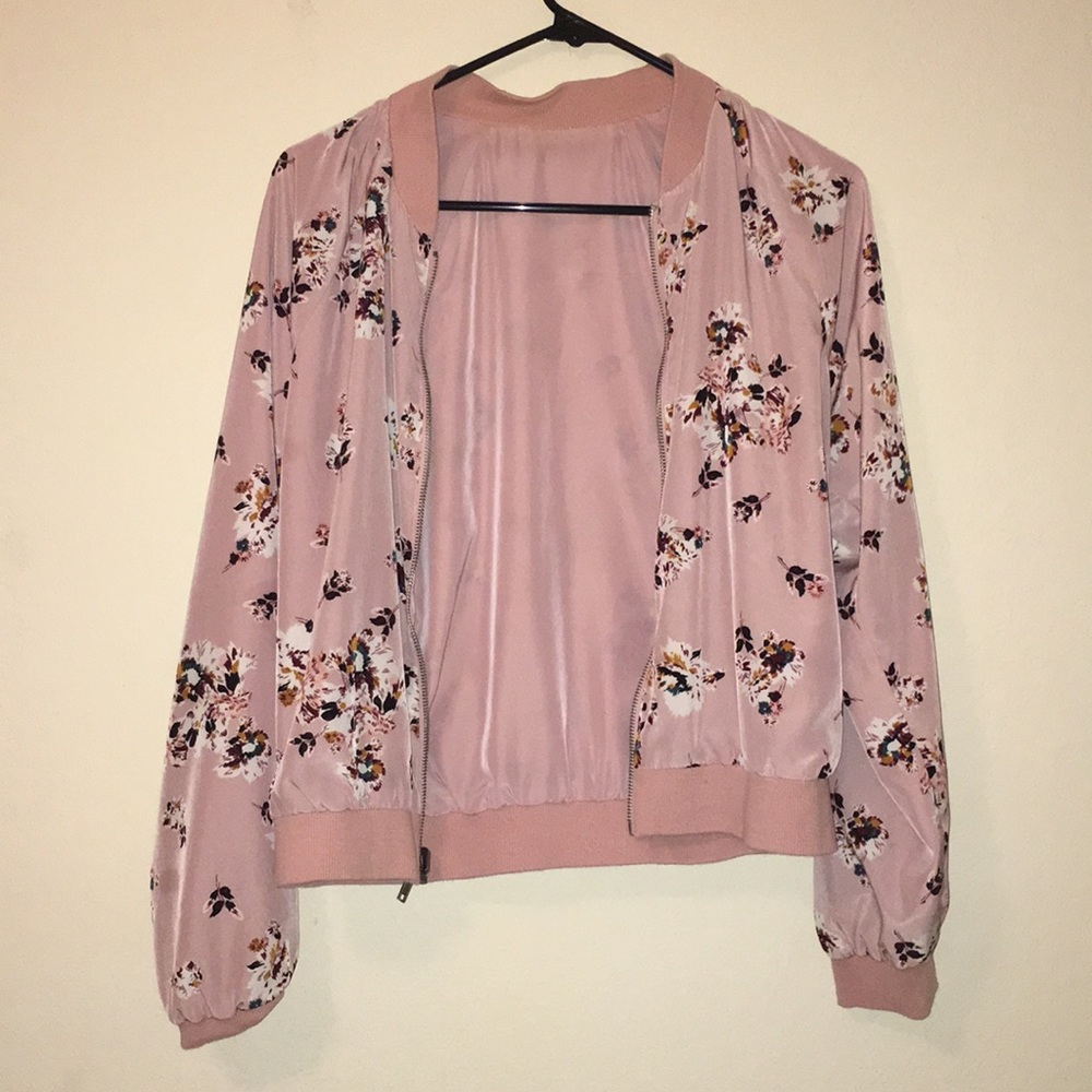 REVERSIBLE Millennial Pink Bomber Jacket